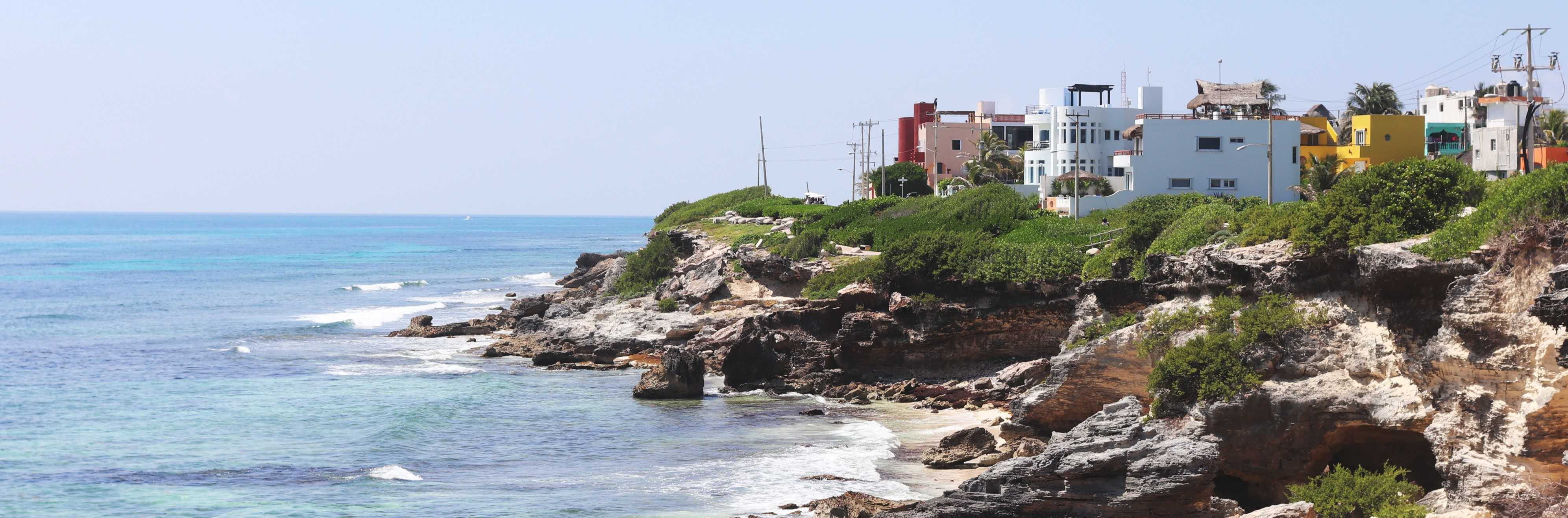 Tropical Cliff line with a village